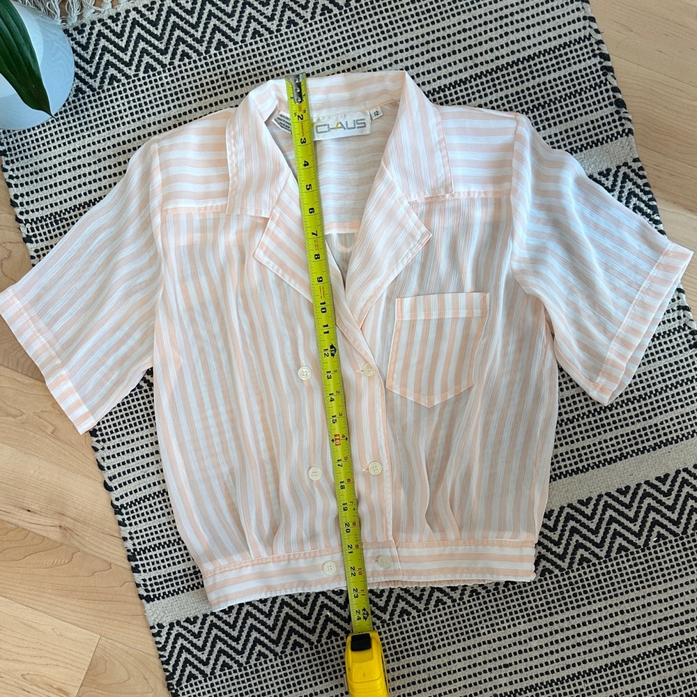 Super Chic Shear Chaus Peach Striped Skirt Set - Picture 11 of 11